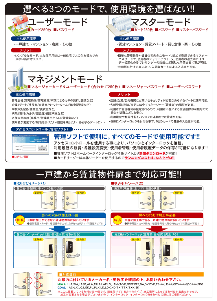 3つのモードで使用環境を選ばない