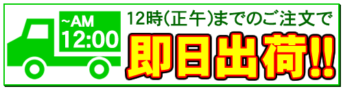 12時までのご注文で即日出荷